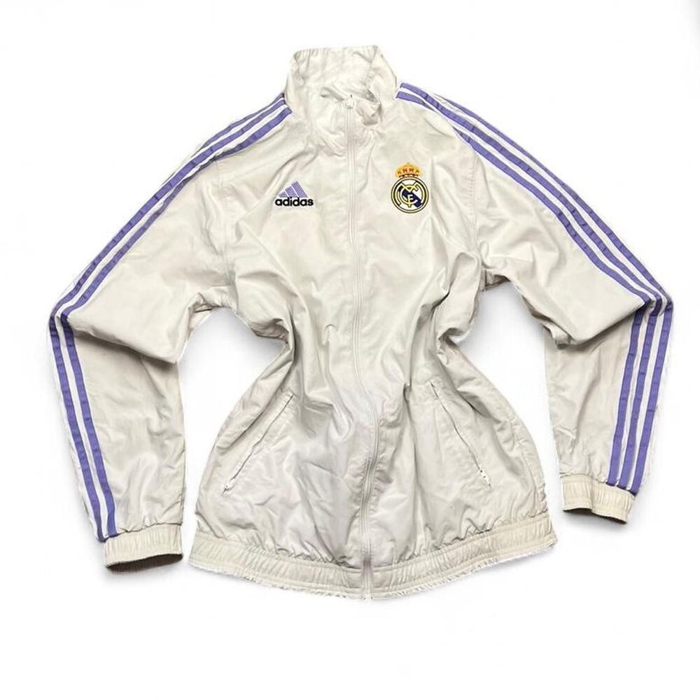 Reversible real madrid Adidas Women's White and Purple Jacket